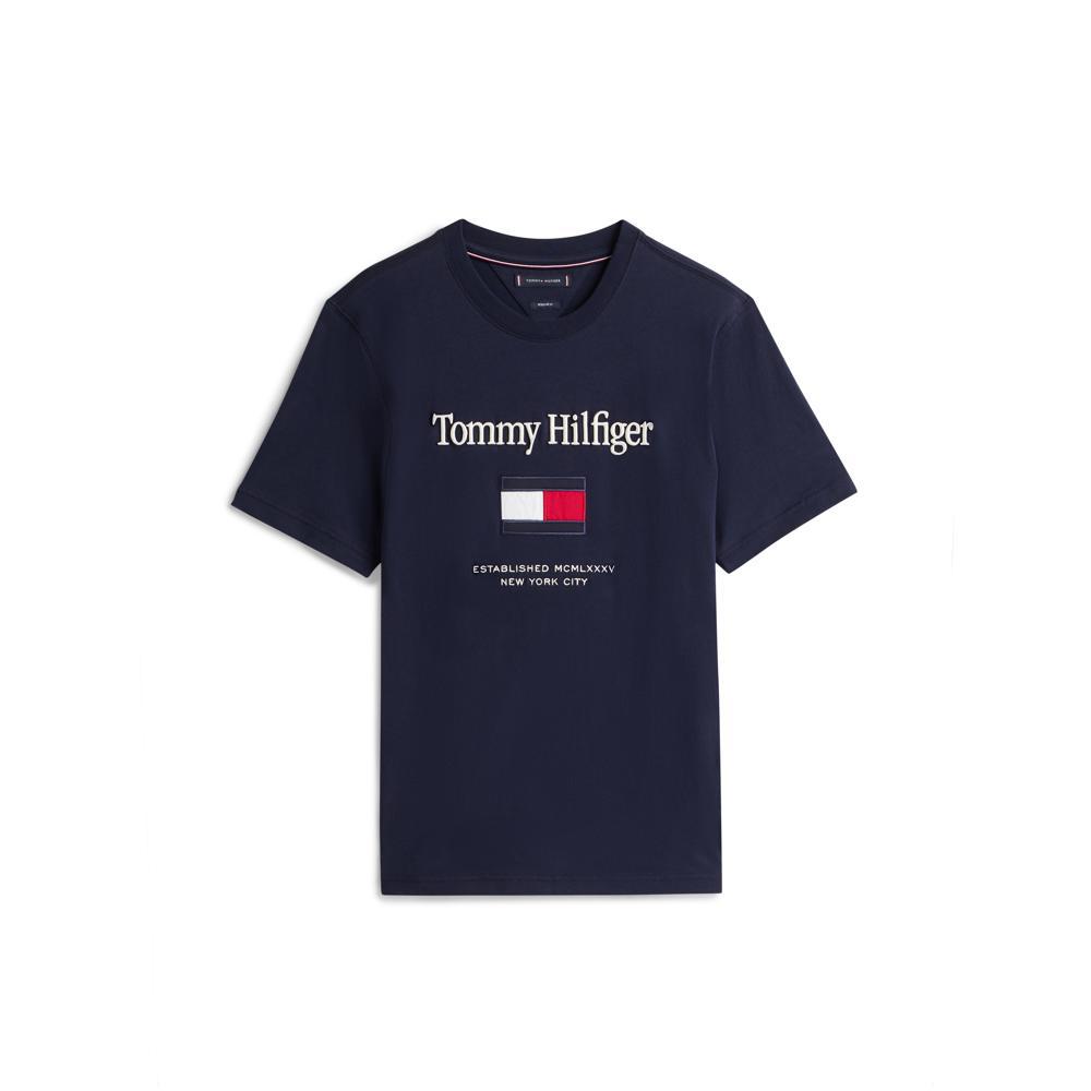 Tommy Hilfiger Logo Embroidery Crew Neck T-Shirt